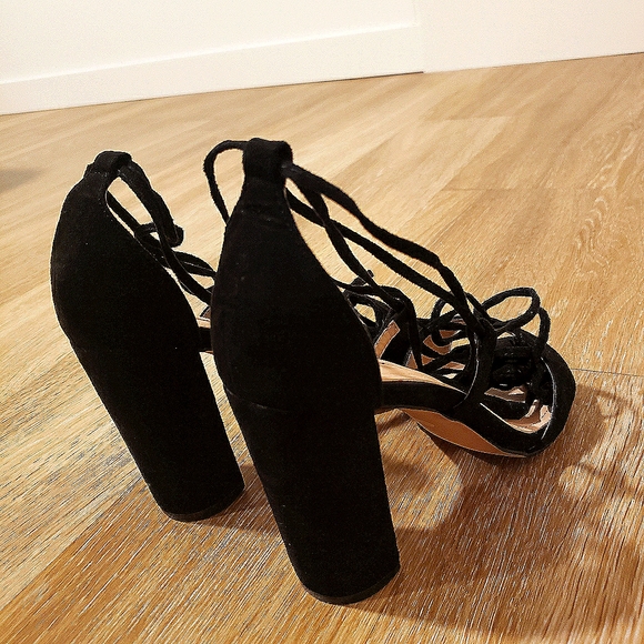 Vera Blum Shoes - Chamois leather Strappy Stiletto Sandals👠